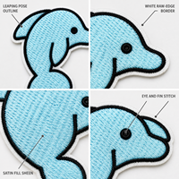 Patchs brodés personnalisés thermocollants, appliques animaux de dessin animé mignons, à coudre, pour vêtements d'enfants, bébés, vestes, chapeaux