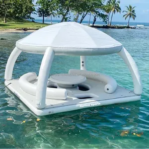 חדש עיצוב מתנפח צף מזח פלטפורמת לשחות סיפון מים לשחק ציוד צף dock עבור סירה