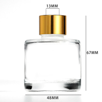 Personnalisable Propre logo 100ml 120ml Transparent Couleur Rond Roseau Diffuseur Bouteille En Verre Parfum Vide Aromathérapie Avec Bâton