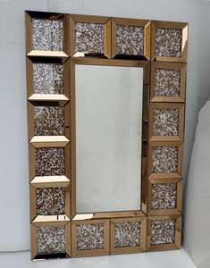 Espejo de pared de diamante triturado Muebles Decoración para el hogar Arte de la pared Espejos Spiegels Muebles Meubles Mobles - Product Image 6