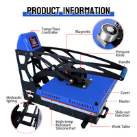 Xingyan aimant ouverture automatique glisser sur t-shirt Sublimation transfert de chaleur presse impression 15x15 presse à chaud Machine