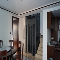 Ucuz Lüks Otel Kullanımı Elektrikli Konut Asansörleri Villa Cam Asansör Yüksekliği Ayarlanabilir 3/5 Katlı Mini Ev Asansörü