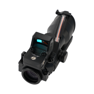 OEM Combo 4x32 Real fiber Prismatic Sight Scope Compacto <span class=keywords><strong>Alcance</strong></span> de caza al aire libre con punto rojo verde - Product Image 3