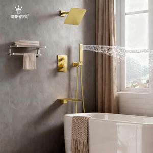 Dishixindi - Juego de Ducha de 8 Pulgadas, Acero Inoxidable, Montado en la Pared, con Función de Masaje Manual - Product Image 4