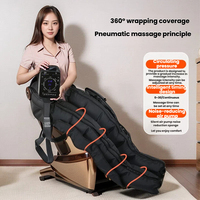 Promotion : Appareil de massage portable pour jambes et pieds, avec manchons de compression d'air à boutons, pour thérapie et récupération sportive, type pantalon de compression