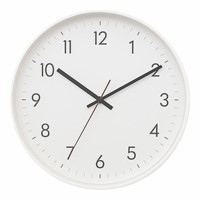 Jam Dinding Bundar Akrilik Kuarsa Putih Modern Migue Home untuk Ruang Tamu, Tampilan Jarum Satu Sisi, Gaya Antik Still Life