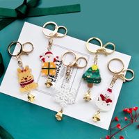 Porte-clés en acrylique en forme de cloche de Noël |   Breloque de sac unisexe élégante et festive |   Vente en gros de cadeaux de Noël