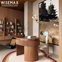 WISEMAX FURNITURE Bureau d'ordinateur moderne de luxe en bois massif, table de bureau nordique pour hôtel, maison, villa