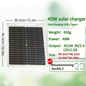 Cargador Solar Portátil Alecter Solar APH-P49 de Alta Eficiencia 20/40W, Paneles Flexibles con 19.5% de Eficiencia para Uso en Campamentos al Aire Libre - Product Image 2