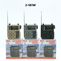 Radio portable multifonctionnelle de style militaire J101W pour le commerce extérieur, avec lecteur de carte AM/FM/SW et fonction plein spectre pour l'extérieur