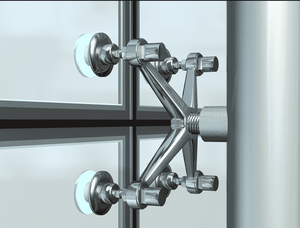 250형 스테인리스 스틸 글라스 클로 커튼 월 스파이더 액세서리 모던 심플 디자인 고내구성 강한 하중 지지력 - Product Image 6