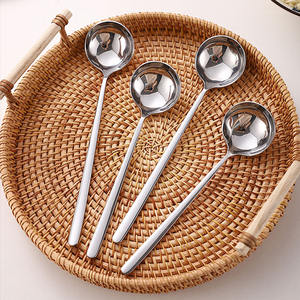 Lange Steel Zilveren Soep Lepel Pollepel Thuis Keuken Serviesgoed Rvs Lepels Schepje Vergiet Keukengerei Kookgerei - Product Image 4