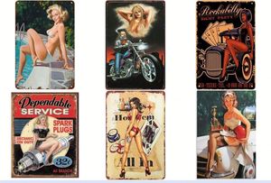 Retro Pin-up Girl Tin Art, Nostalgic <b>Wall</b> Decor with Vintage Bombshell Metal Sign, Ideal for Wedding Gift and Home Decoration - Product Image 4