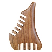 Peigne à dents fines en bois de santal naturel fait à la main antistatique multifonctionnel masseur de cuir chevelu en bois tête d'outil de Massage du cuir chevelu de cheveux