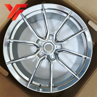 Jantes de voiture de sport Yugole Factory Direct 1 pièce, personnalisées 5x108 5x114.3, roues forgées 21*10 22*12 pour Ferrari, jantes de course 5 trous