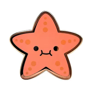 Cute Happy Starfish Enamel Lapel Pin