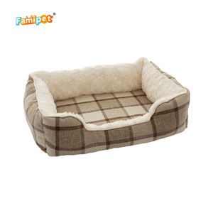 Famipet fabricante personalizado nuevo diseño de lujo cómodo rectángulo suave felpa lavable mascota gato perro cachorro cama - Product Image 4