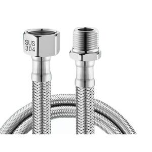 Tuyau <span class=keywords><strong>flexible</strong></span> en acier inoxydable tressé pour l'arrivée d'eau des toilettes - Product Image 4