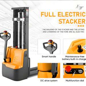 Apilador Eléctrico de 2 Toneladas con Batería de Iones de Litio, Marca XINGJI, Autocargable, con Ruedas de Poliuretano/Sólidas, Batería de 24V 60AH - Product Image 3