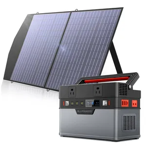 Portable solar generator 700W 606WH LCD Display Solar Power Storage Generator for Outdoor Camping