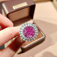 Bijoux en zircon cubique rond de luxe pour femmes, bague réglable, collier, boucles d'oreilles, déclaration de style, cadeau de mariage, fête