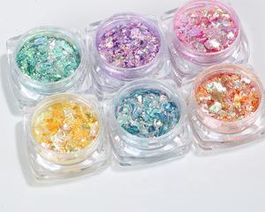 Polvo de Ópalo <span class=keywords><strong>Aurora</strong></span> Rainbow Cloud Brocade, Purpurina Holográfica Ultrafina de Fantasía para Decoración de Uñas, Venta al por Mayor - Product Image 1
