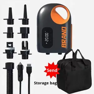 Pompe à air électrique portable sans fil 12V avec affichage numérique, faible bruit, <span class=keywords><strong>pour</strong></span> gonflage de pneus, tentes extérieures, SUP, paddleboards, kayaks - Product Image 6