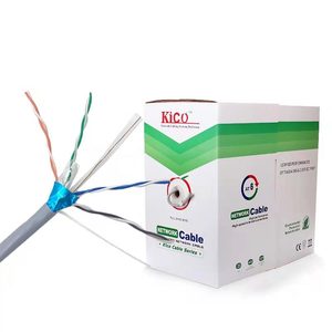 Câble <span class=keywords><strong>Ethernet</strong></span> CAT6 FTP de marque KICO 305m 1000FT Câble LAN intérieur/extérieur Cuivre sans oxygène CCA Câbles de communication réseau - Product Image 2