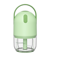 Hachoir Électrique Sans Fil Mini Écologique en Plastique PP pour Ail et Aliments, Lames en Acier Inoxydable, Coupe-Aliments Portable, Hachoir à Prix d'Usine
