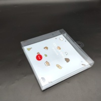 Boîte d'emballage cadeau transparente en PVC de forme carrée personnalisée Couvercle de manipulation d'impression de vernissage de gaufrage de conception minimale inclus