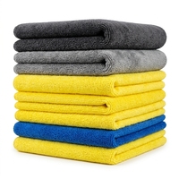 Lot de serviettes de nettoyage en microfibre multicolores, ultra-absorbantes et non pelucheuses, sans rayures, pour le detailing automobile