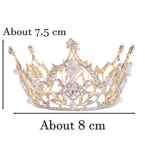 Accepter ODM OEM Accessoires Cheveux Femmes Métal Argent Alliage Rond Couronne De Mariage Doré Creux Diamant Couronne Pour <span class=keywords><strong>Queens</strong></span> - Product Image 2