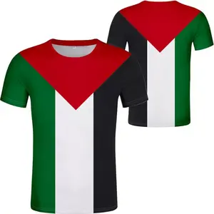 مصنع جودة عالية طباعة القطن تي شيرت العلم الفلسطيني تي شيرت فلسطين تي شيرت للرجال الاطفال النساء