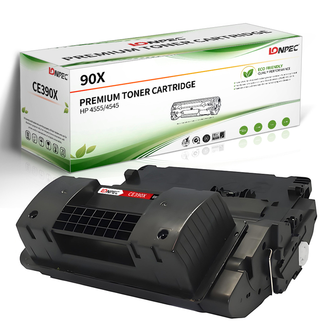 Compatible 90X CE390X Black Toner Cartridge for HP for Enterprise M4555 Mfp with 24000 Pages Yield and 24-Month Warranty