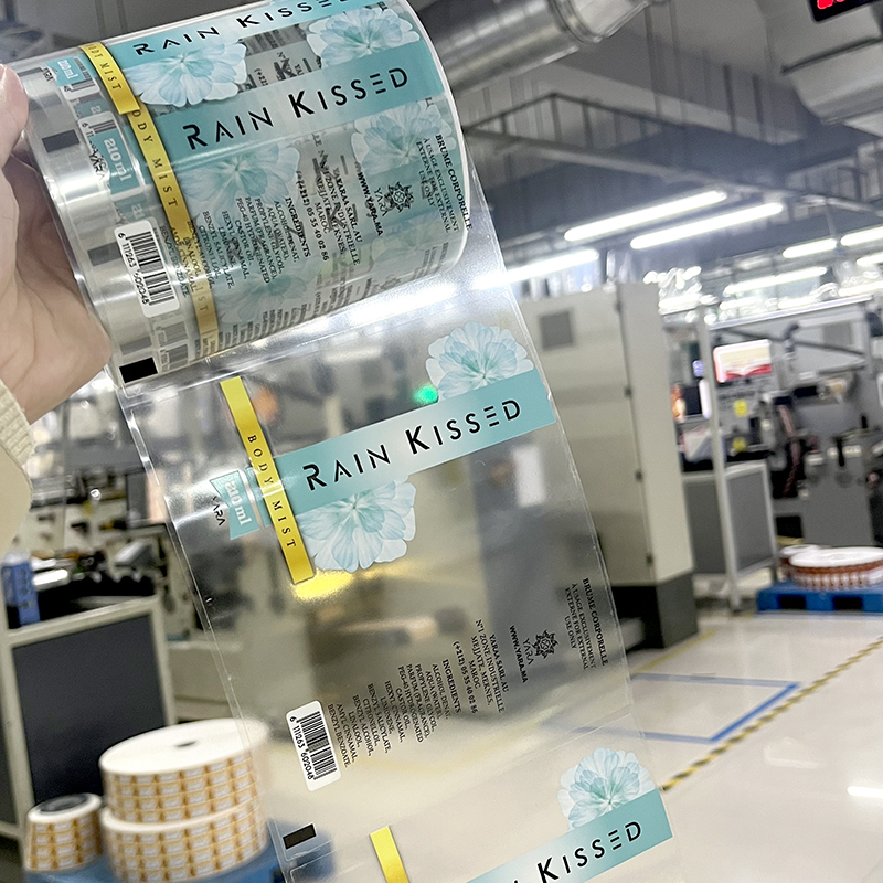 Custom Intensive Printing logo Perfume Bottle clear Sticker Label Essential Perfume Bottle with Glass Transparent Sticker Label