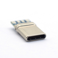 Venta al por mayor de fábrica Conector de cable Micro Pin electrónico Conector macho 3A 20V Usb Tipo C Conector macho 24 Pin
