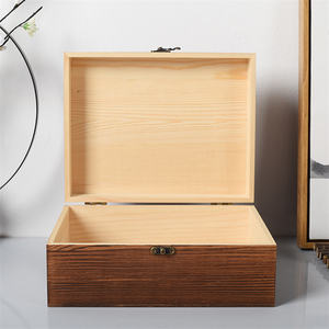 Grande scatola di legno ricordo con coperchio incernierato e cornice per foto-elegante scatola di memoria di nozze, ideale per foto, lettere, capsule del tempo - Product Image 5