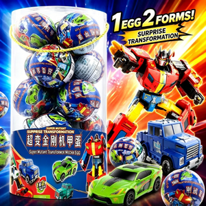 Vente en gros : Boîte mystère d'œuf Mecha Transformer Super Mutant de 10 cm, 1 œuf 2 formes (voiture et robot), jouet surprise pour enfants, cadeau de fête, commande en gros - Product Image 5