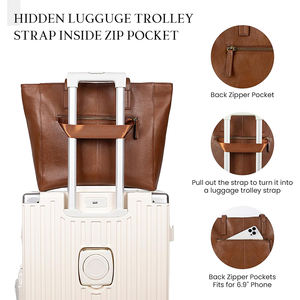 Sac à main en cuir véritable de luxe, élégant, durable, écologique, fabriqué en Italie, personnalisable, sac fourre-tout en cuir pour les voyages et le travail - Product Image 6