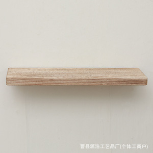 Wooden Wall Mounted <b>Shelf</b> Single Layer Rectangle Storage <b>Rack</b> For Living Room Kitchen Organization Display - Product Image 4