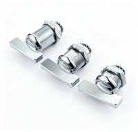 Serrure à came sans clé en alliage de zinc durable, antivol, pour boîtier électrique, tiroir de meuble, chromée, à quart de tour, installation facile
