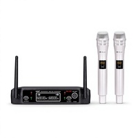 Système de microphone sans fil UHF portable de haute qualité JU-827-3 pour fêtes à domicile, équipement de karaoké, microphone vocal professionnel