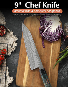 Dao khắc gỗ Amber cán gỗ VG10 thép carbon cao, dao bếp chuyên nghiệp Nhật Bản kèm bao gỗ - Product Image 2