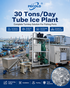 Máquina <span class=keywords><strong>de</strong></span> Hielo en Tubo Pecold <span class=keywords><strong>de</strong></span> 30 Toneladas para Centro <span class=keywords><strong>de</strong></span> Suministro <span class=keywords><strong>de</strong></span> Hielo en Puerto Pesquero <span class=keywords><strong>de</strong></span> Indonesia - Product Image 1