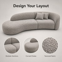 Canapé modulaire en velours de luxe en forme de U, meubles de salon de villa, base en métal doré