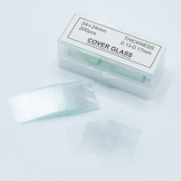 Haute qualité verre Transparent médical jetable 24X24mm laboratoire Microscope diapositives couverture Slip OEM