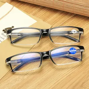 Kacamata Baca Anti Cahaya Biru Retro Mode Baru 2023 dengan Kacamata Engsel Musim Semi untuk Wanita dan Pria