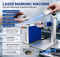 Machine de marquage laser à fibre 30W avec source laser Raycus EZCAD, petite taille, pour métal ou non-métal
