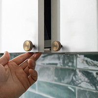 Boutons de porte de meuble de luxe DOOROOM Plusieurs tailles disponibles en laiton massif brossé et moleté
