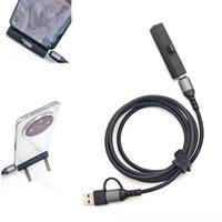 Câble USB-C pliable séparable (avec LED) |   USB-C Type-C |   UV |   Écologique |   150 cm de nylon |   Usage promotionnel |   Support de téléphone portable
